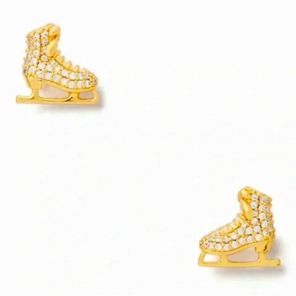 KATE SPADE Snow Day Skate Stud Earrings NEW
